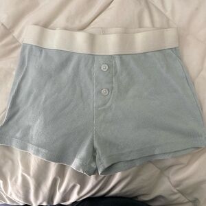 Striped Blue and White Shorts